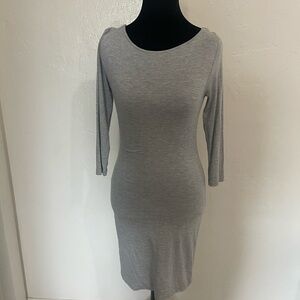 Leith Grey Bodycon Midi Dress size xs